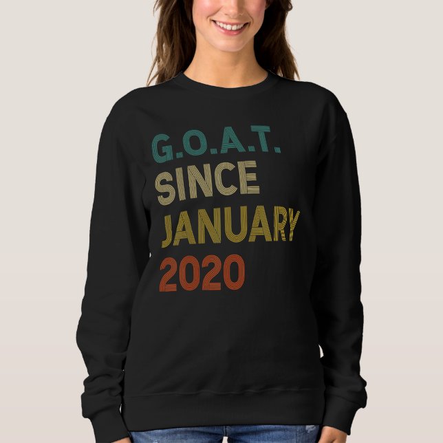Sweatshirt 2 Anniversaire 2 Ans Chèvre depuis Janvier 2020 (Devant)