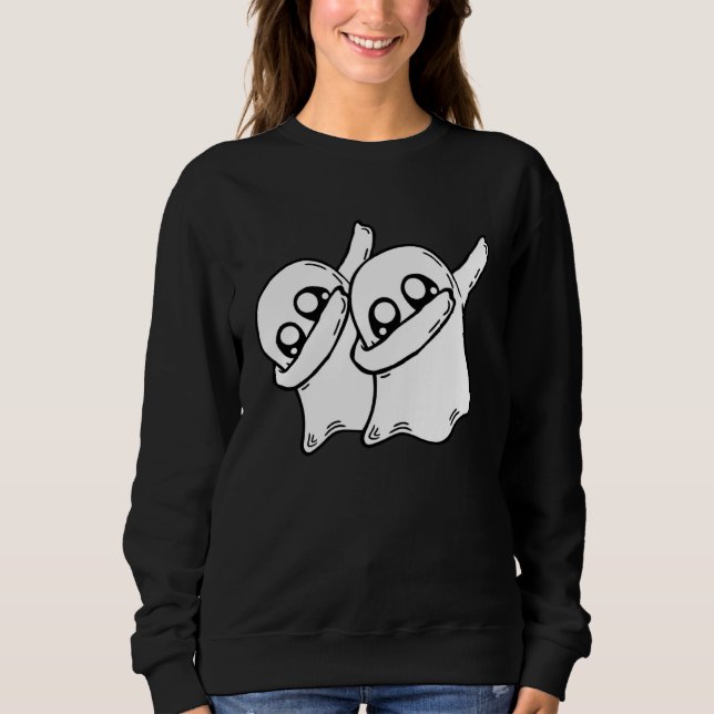Sweatshirt 2 Dabbing Ghost Friends Team Cool Halloween Dab Da (Devant)