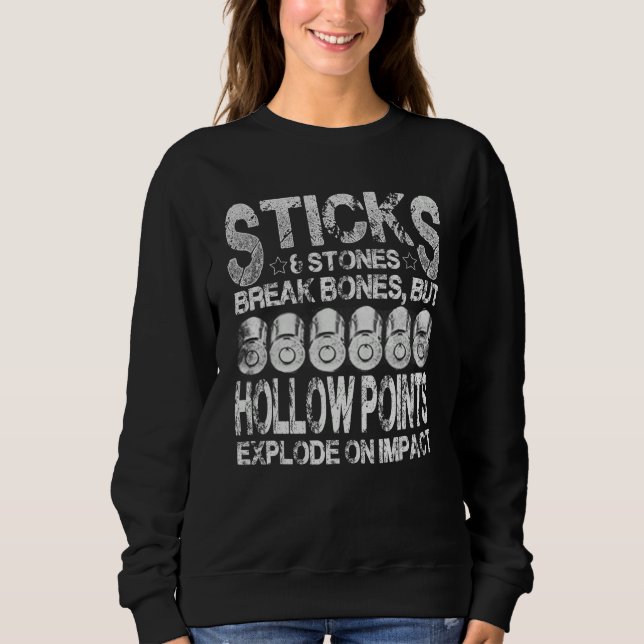 Sweatshirt 2nd Amendment Sticks And Stones (Devant)