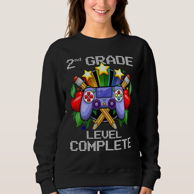 Sweatshirt 2nd Grade Level Complete Back To School  Boys Girl (Devant)