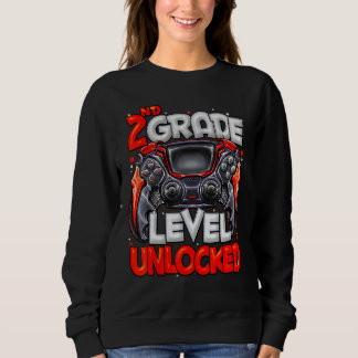 Sweatshirt 2nd Grade Level Unlocked Video Game Back To School
