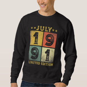 Sweatshirt 30 ans Vintage juillet 1991 30e anniversaire
