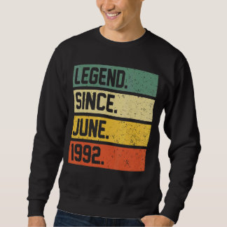Sweatshirt 30e anniversaire Cadeau 30 ans légende depuis juin