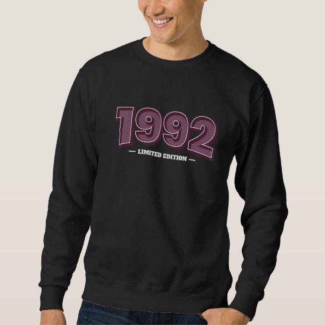Sweatshirt 30e anniversaire Dames Mens 30 ans 1992 59 (Devant)