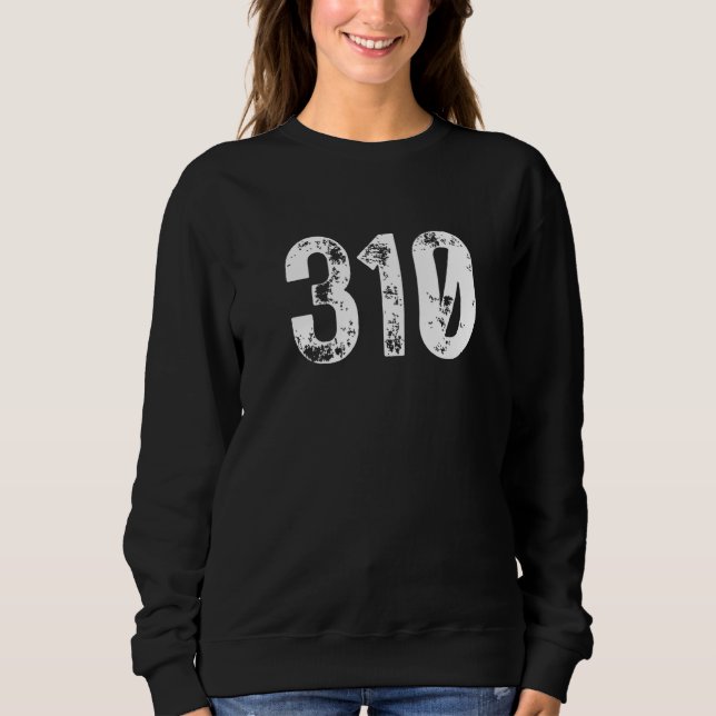 Sweatshirt 310 Area Code Los Angeles CA Mobile Telephone Area (Devant)