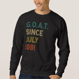 Sweatshirt 31e anniversaire 31 ans chèvre depuis juillet 1991