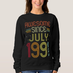 Sweatshirt 31e anniversaire stupéfiant depuis juillet 1991 31