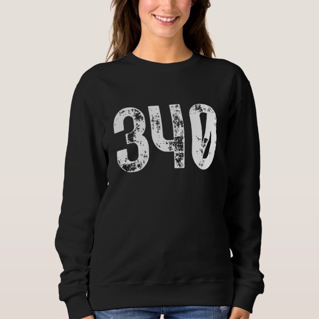 Sweatshirt 340 Area Code Virgin Islands Mobile Telephone Area (Devant)