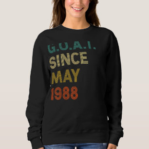 Sweatshirt 34e anniversaire 34 ans chèvre depuis mai 1988 1