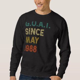 Sweatshirt 34e anniversaire 34 ans chèvre depuis mai 1988 1