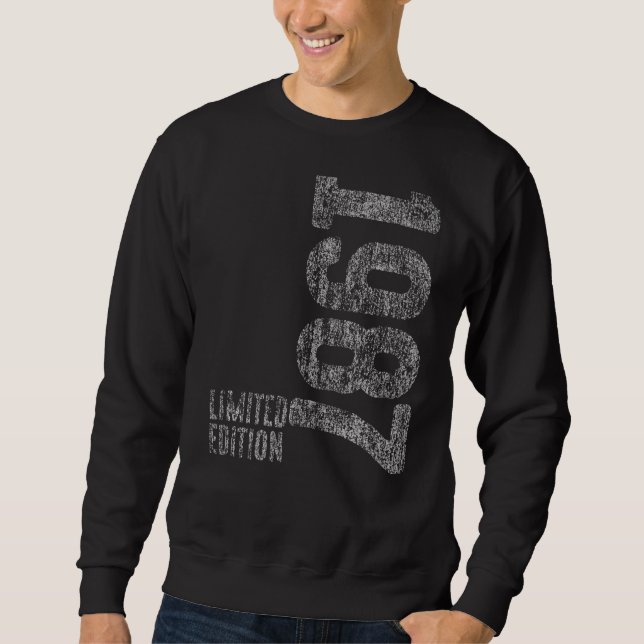 Sweatshirt 35e anniversaire Dames Mens 35 ans 1987 2 (Devant)