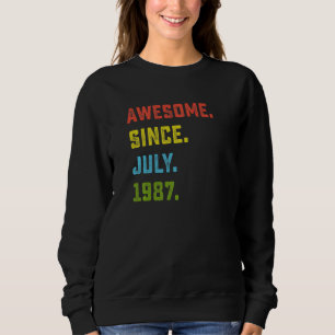 Sweatshirt 35e anniversaire stupéfiant depuis juillet 1987 35