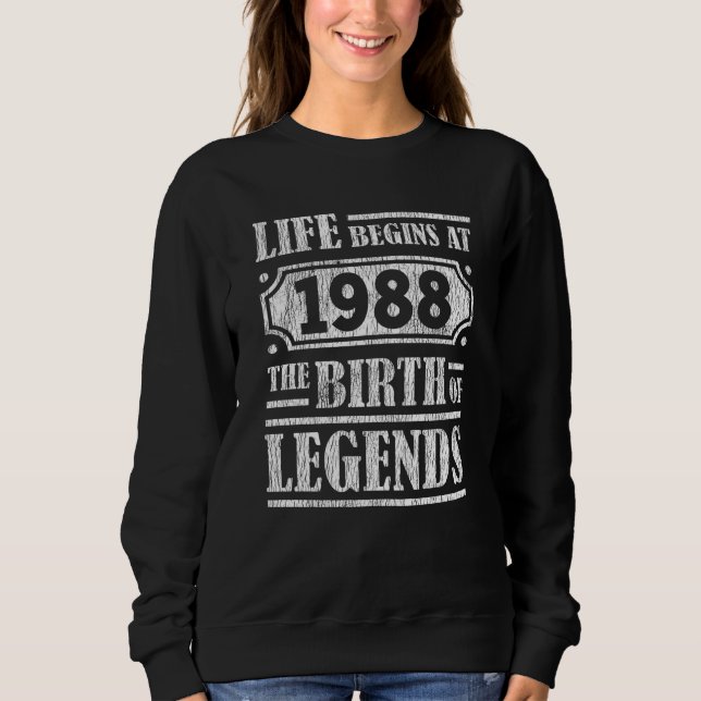 Sweatshirt 37 Ans 1988 Naissance De La Légende 37E Anniversai (Devant)