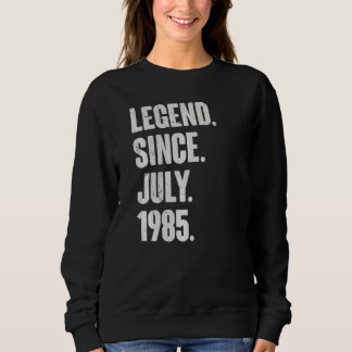 Sweatshirt 37 Ans 37e Anniversaire Légende depuis juillet 198