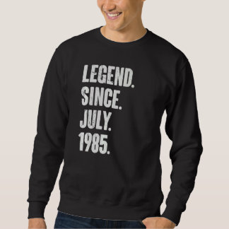 Sweatshirt 37 Ans 37e Anniversaire Légende depuis juillet 198
