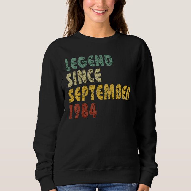 Sweatshirt 38 Years Old  Legend Since September 1984 38th Bir (Devant)
