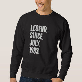 Sweatshirt 39 ans 39e anniversaire Légende depuis juillet 198