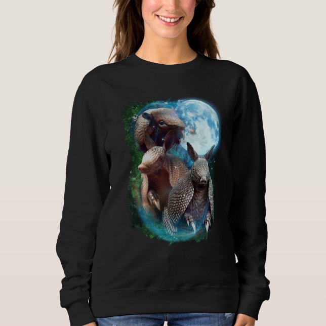Sweatshirt 3 Moon Armadillo Anteater Animal (Devant)