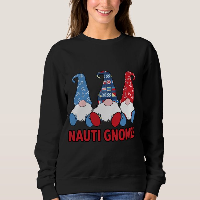 Sweatshirt 3 Nautique Nauti Gnomes Ancres voile Fl (Devant)