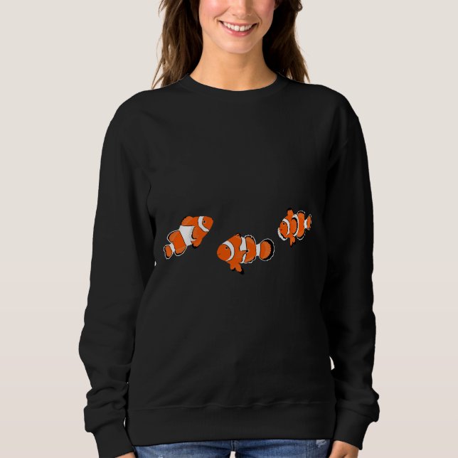 Sweatshirt 3 Poisson clownesque Anéonef 3 Orange White Fish C (Devant)