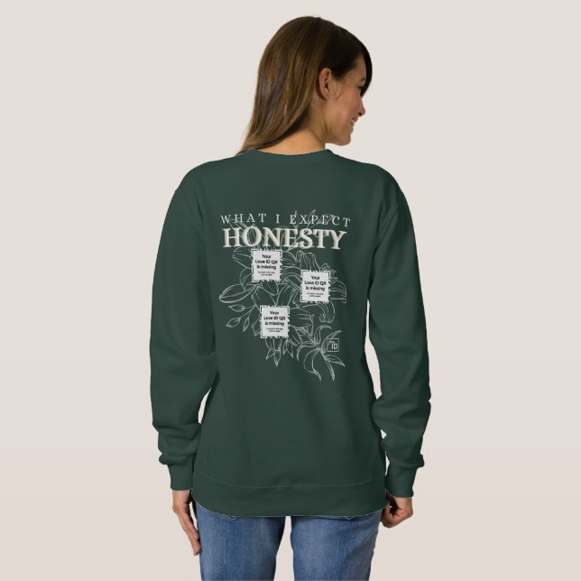 Sweatshirt 3 QRs - "HONÉCURIQUE - FLOWERS" - What I Expect