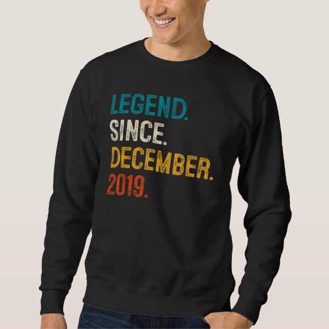 Sweatshirt 3 Years Old  Legend Since December 2019 3rd Birthd (Devant)