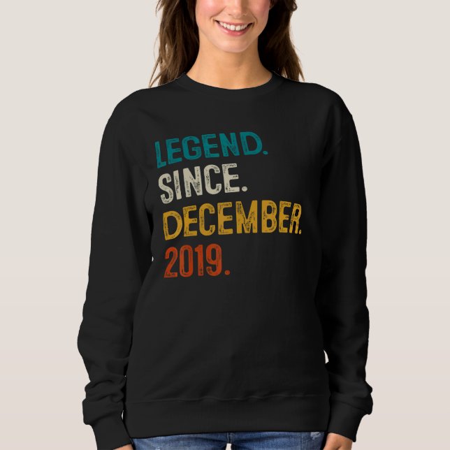 Sweatshirt 3 Years Old  Legend Since December 2019 3rd Birthd (Devant)