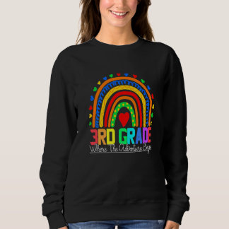 Sweatshirt 3rd grade rainbow leopard teacher team third grade