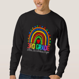 Sweatshirt 3rd grade rainbow leopard teacher team third grade