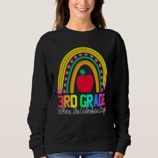 Sweatshirt 3rd grade rainbow leopard teacher team third grade