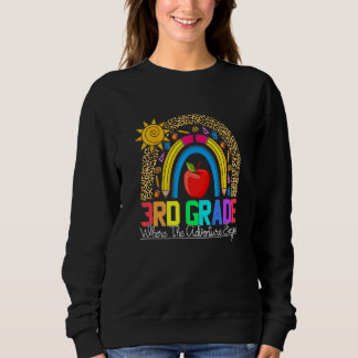 Sweatshirt 3rd grade rainbow leopard teacher team third grade