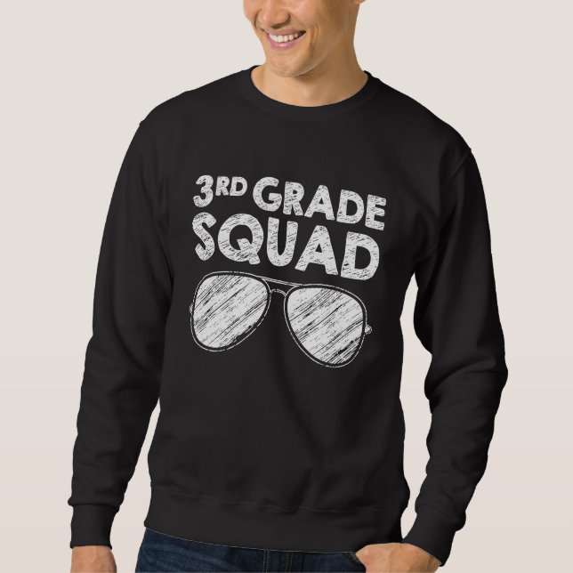 Sweatshirt 3rd Grade Squad Glasses Back To School Teacher Stu (Devant)