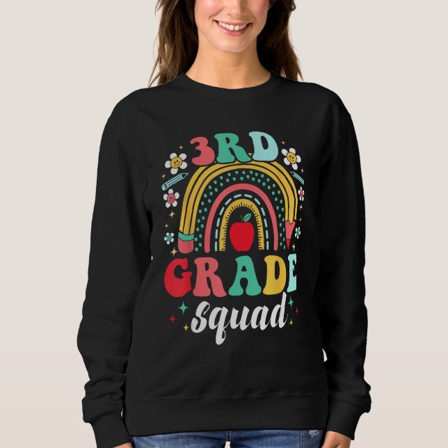 Sweatshirt 3rd Grade Squad Team  Back To School Girls Boys Te (Devant)
