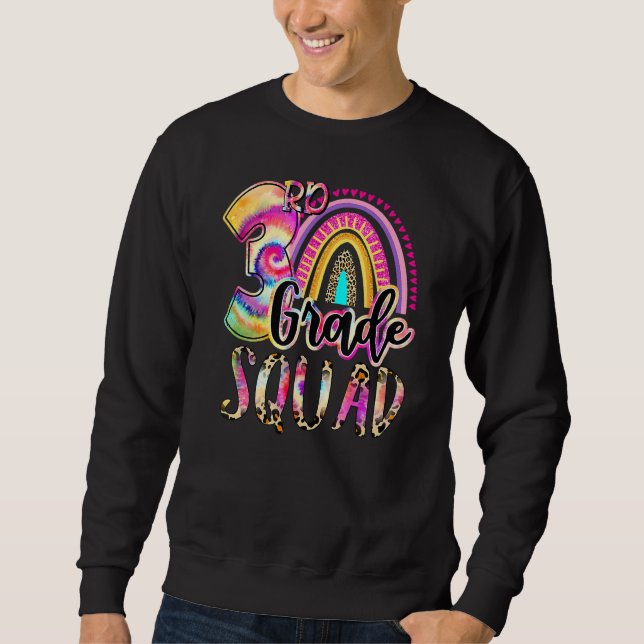 Sweatshirt 3rd Grade Squad Tie Dye Back To School Teacher Stu (Devant)