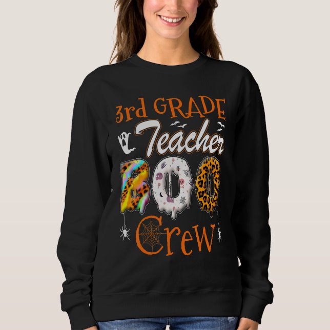 Sweatshirt 3rd Grade Teacher Boo Crew  Teachers Halloween Cos (Devant)