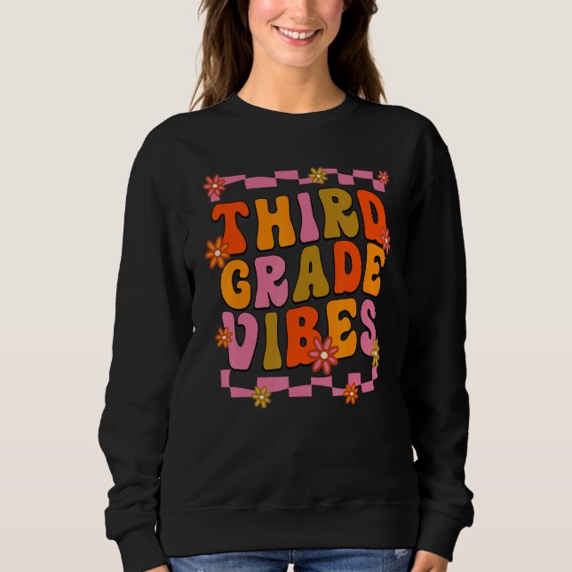 Sweatshirt 3rd Grade Team Retro 1st Day of School (Devant)