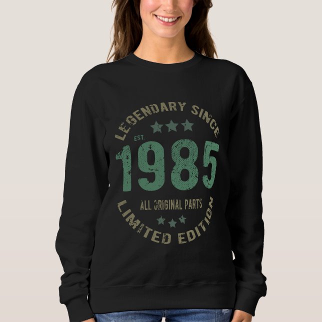 Sweatshirt 40 ans Anniversaire 1985 Légende 40e anniversaire  (Devant)