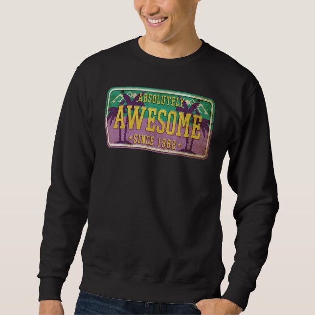 Sweatshirt 40 ans Awesome depuis 1982 40e anniversaire (Devant)