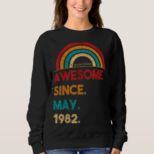 Sweatshirt 40 ans Awesome depuis mai 1982 40e anniversaire
