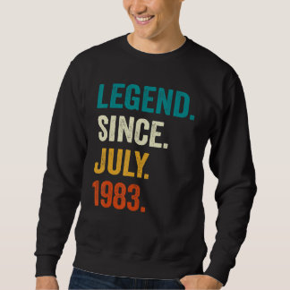 Sweatshirt 40 ans de légende du cadeau depuis juillet 1983 40