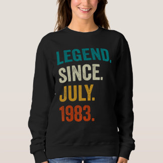 Sweatshirt 40 ans de légende du cadeau depuis juillet 1983 40