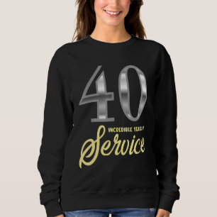 Sweatshirt 40 Ans De Service 40E Anniversaire De L'Employé Av