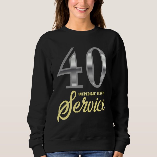 Sweatshirt 40 Ans De Service 40E Anniversaire De L'Employé Av (Devant)