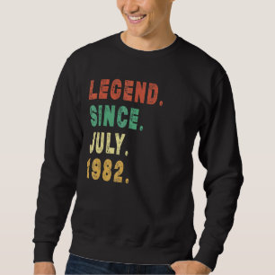 Sweatshirt 40 ans légende depuis juillet 1982 40e anniversair
