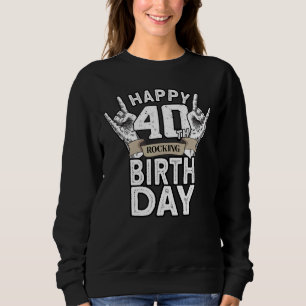 Sweatshirt 40 ans Rocking Vintage Rock 40e anniversaire
