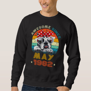 Sweatshirt 40e anniversaire Amour Boston Terrier 40 ans depui