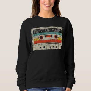 Sweatshirt 40e Anniversaire Meilleur De 1982 Bande De Cassett