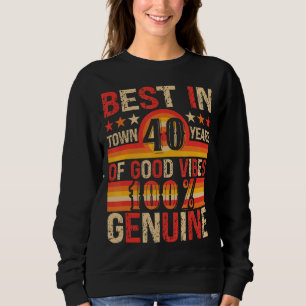 Sweatshirt 40e anniversaire vintage Vêtements femmes Mens 40e