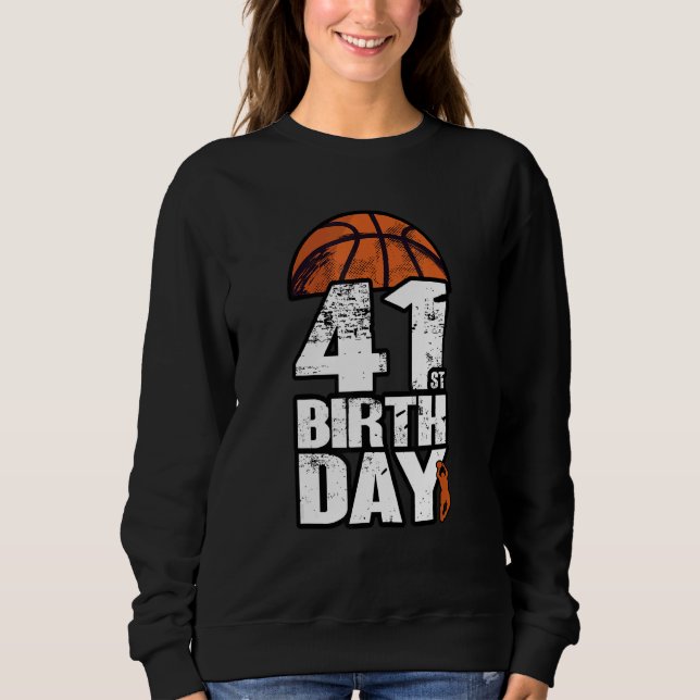 Sweatshirt 41 ans Basketball Vintage 41e anniversaire (Devant)