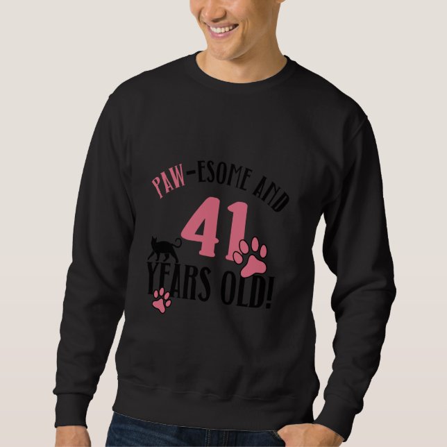 Sweatshirt 41e anniversaire 41 ans Chat Maman Amoureux des ch (Devant)